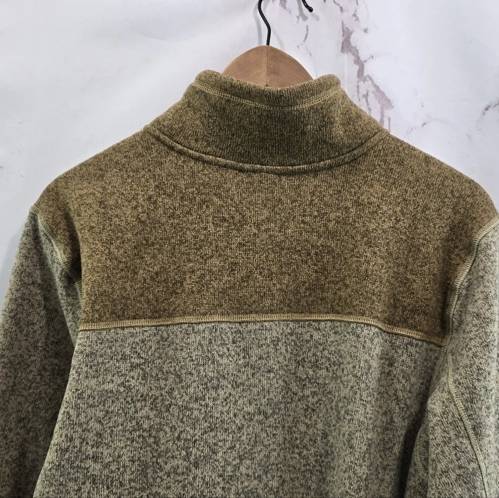 North Face Jacket Men Medium Brown Quarter Zip Pullover Gordon Lyons Sweater